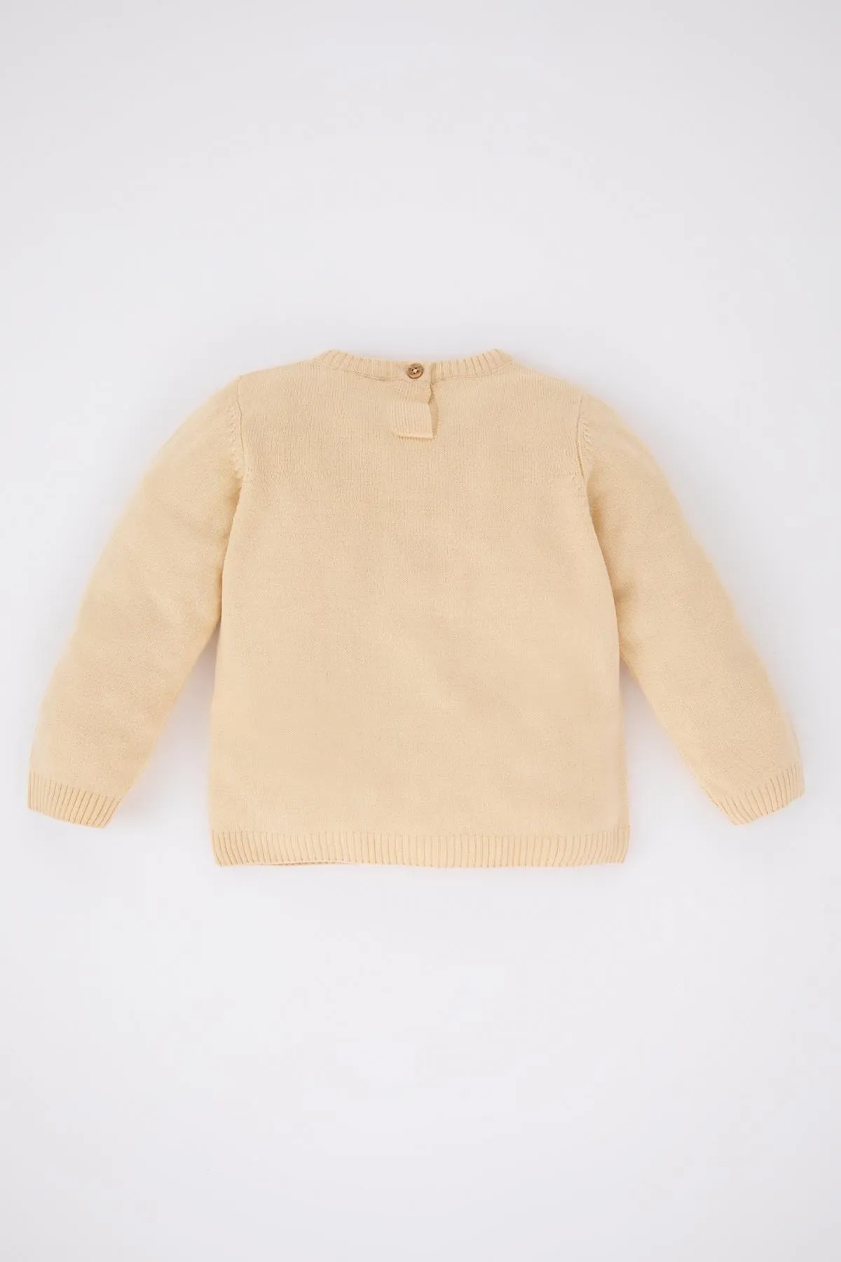 DeFacto  Baby-Mädchen-Pullover mit normaler Passform und Rundhalsausschnitt