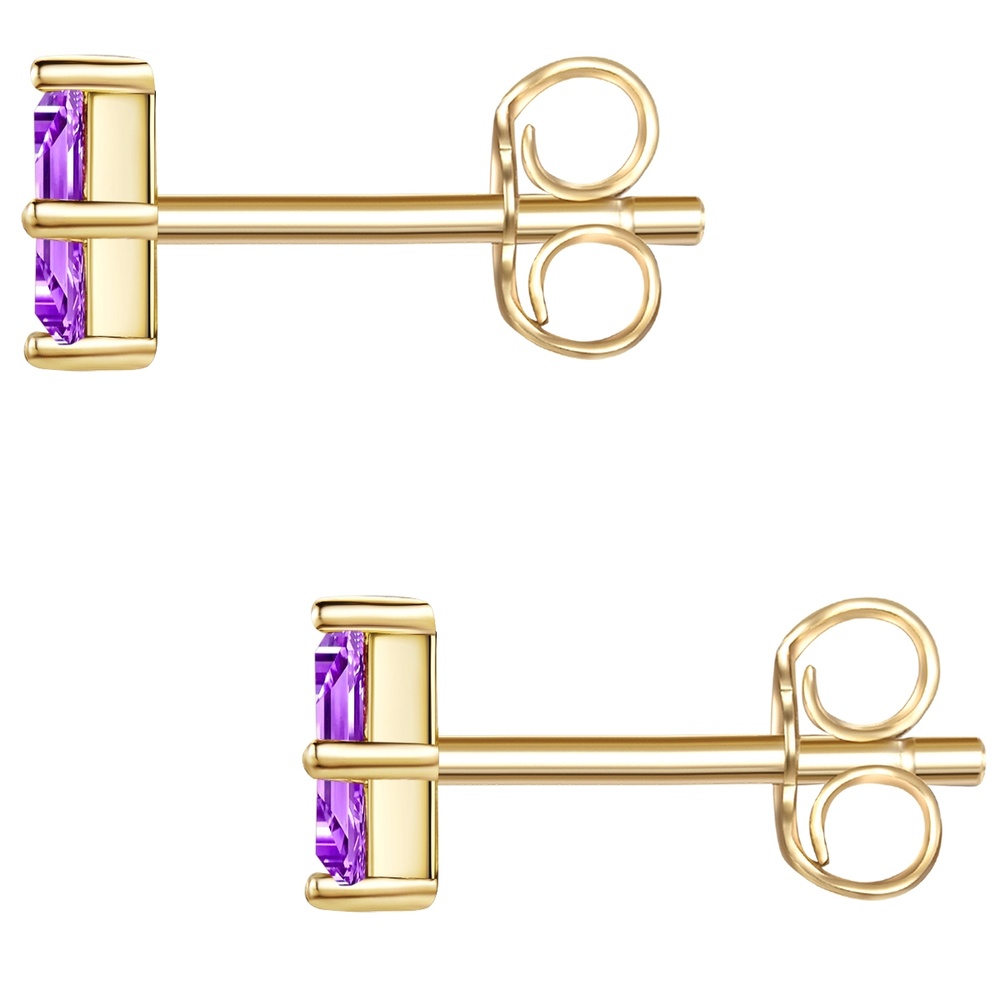 Glanzstücke München Puces d'oreilles en argent Argent sterling Oxyde de zirconium (CZ) en Or jaune Boucles d'oreilles