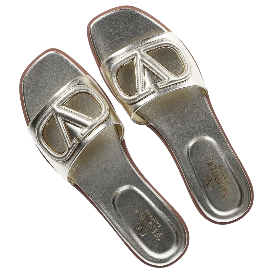 Valentino Garavani - Pantoletten VLOGO Nappaleder - gold