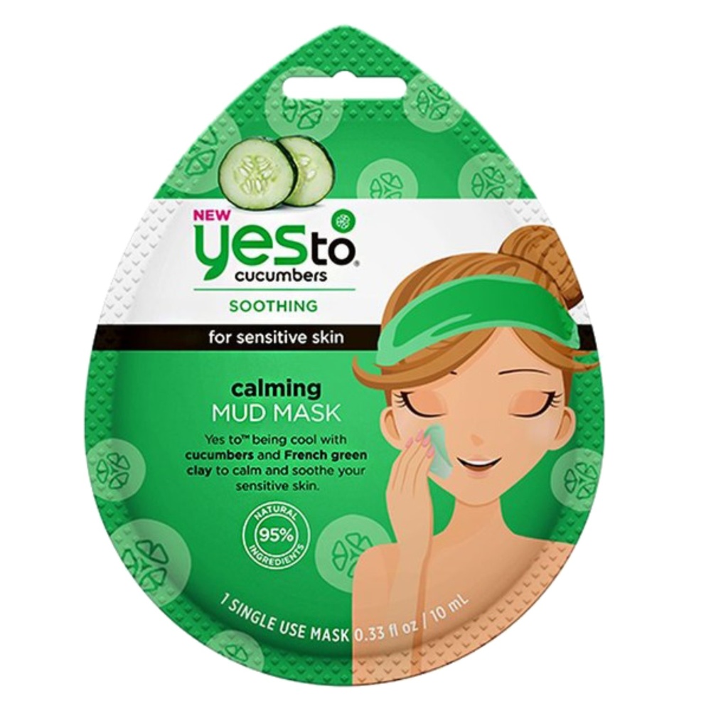 Yes To Masque de boue à usage unique apaisant au concombre Masque visage