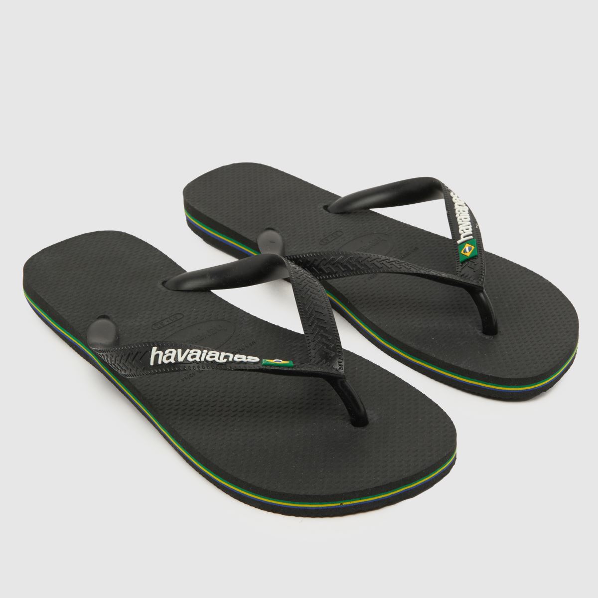 Havaianas Brazil-sandaler med logotyp i svart.