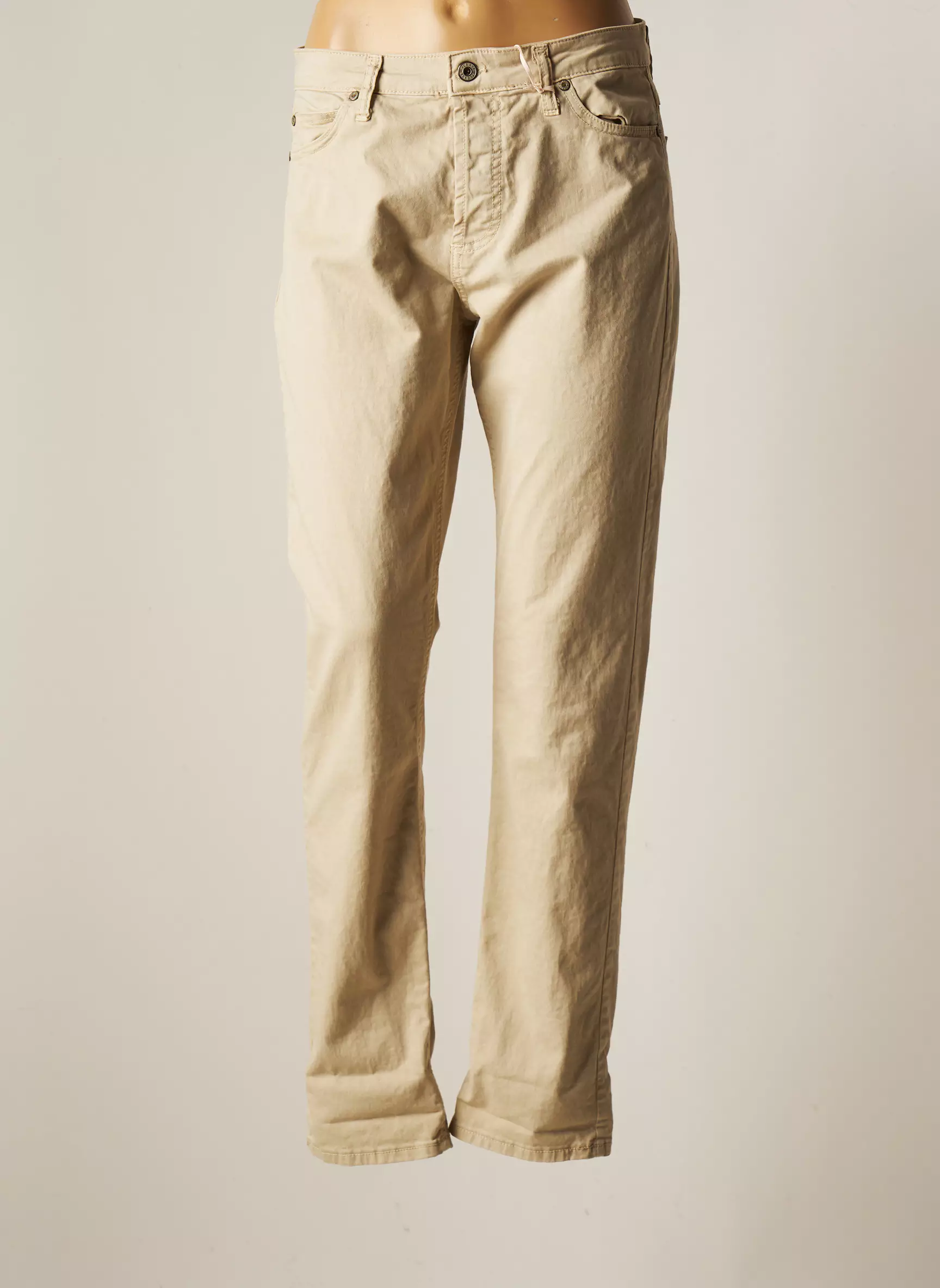 Please Pantalons Droits Femme couleur beige