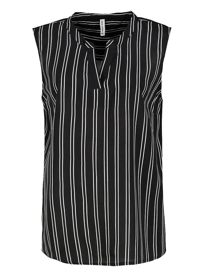 Fresh Made Bluse in Schwarz/ Weiß günstig kaufen