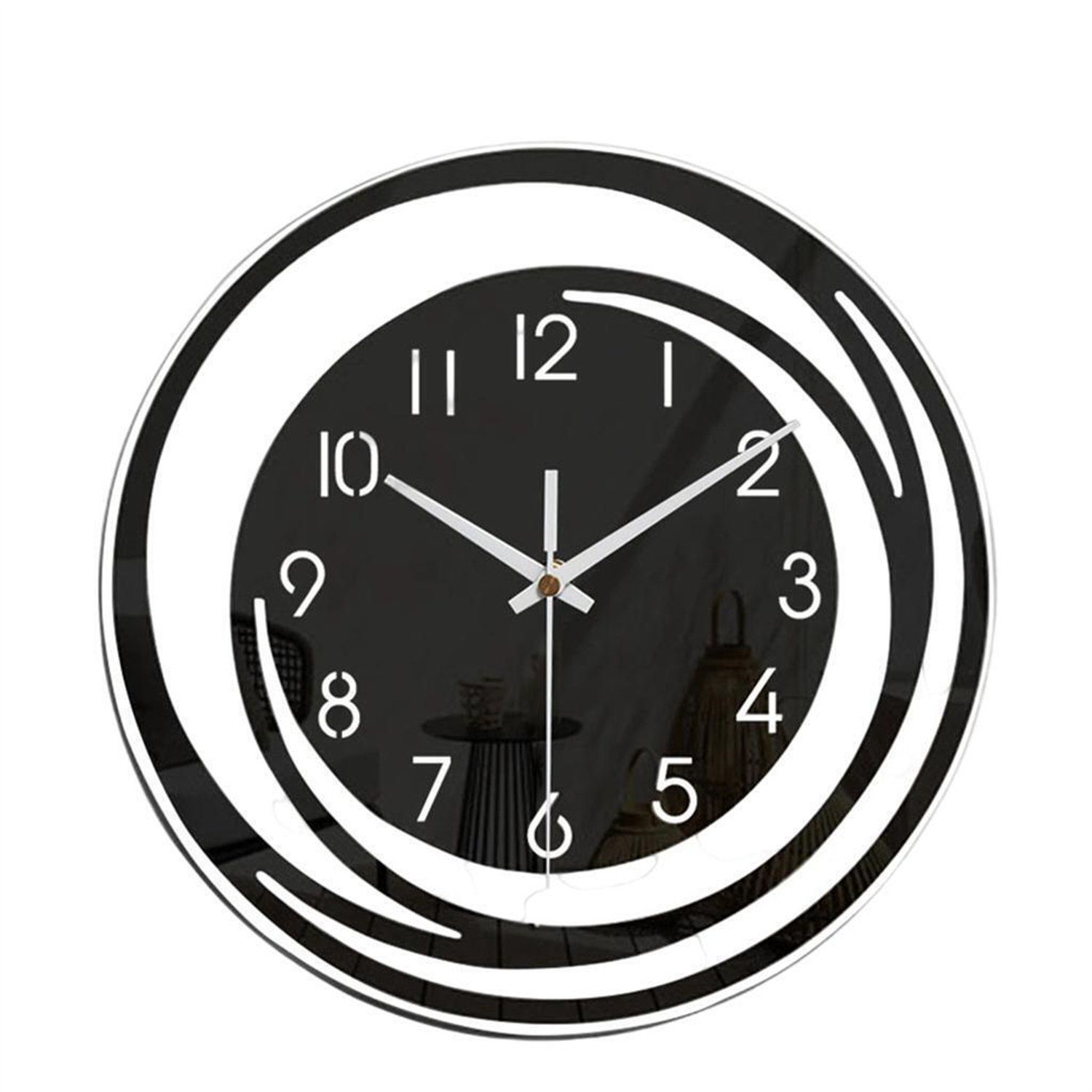 Yoyaxi Uhr Einfache Wanduhr, schwebende Stummschaltung (Stilvolle Dekoration für Wohnzimmer, digitale Wanduhr)