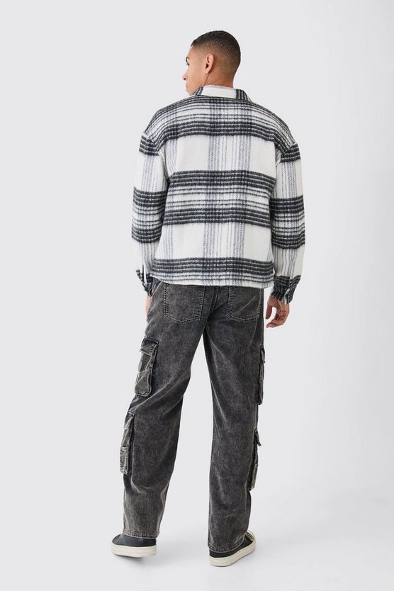 Kastiges kariertes Overshirt