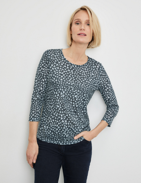 3/4 Arm Shirt in Ausbrenner-Qualität