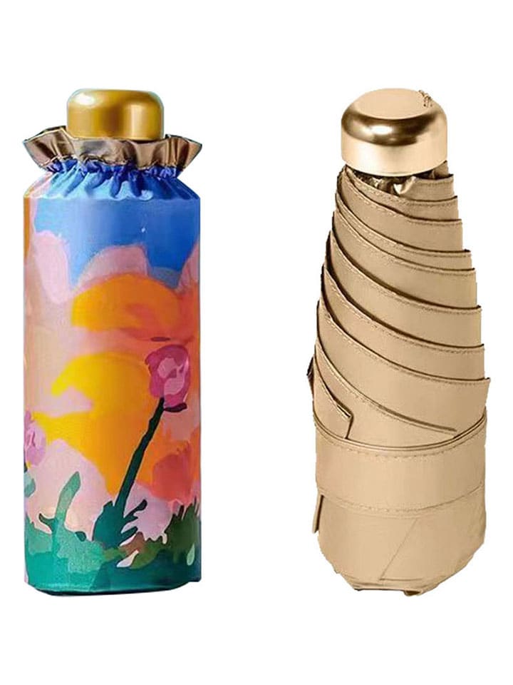 Le Monde du Parapluie Taschenschirm in Beige/ Bunt - Ø 90 cm günstig kaufen onesize