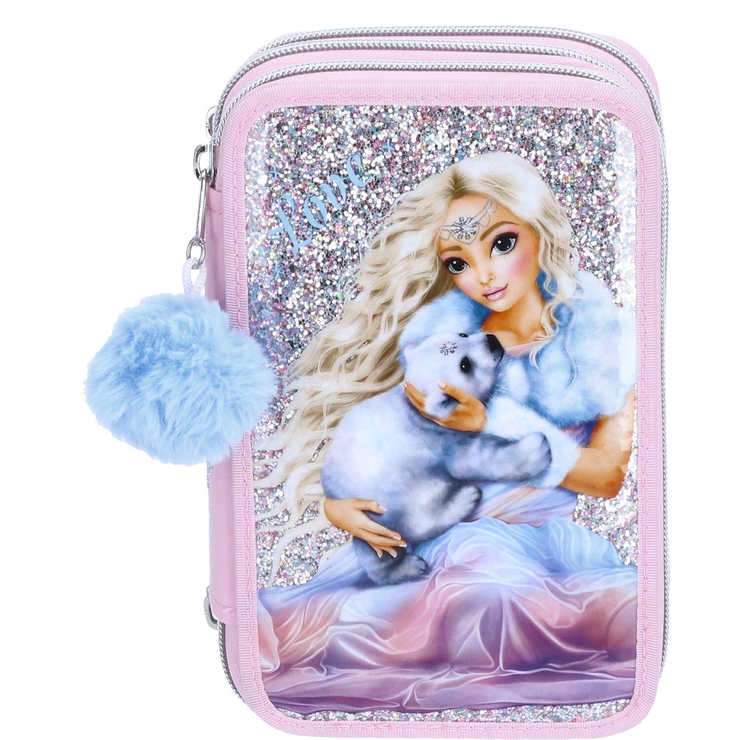 Depesche Federmäppchen Depesche 3-Fach Federtasche TOPModel Ice World rosa, (Stück, Stück)