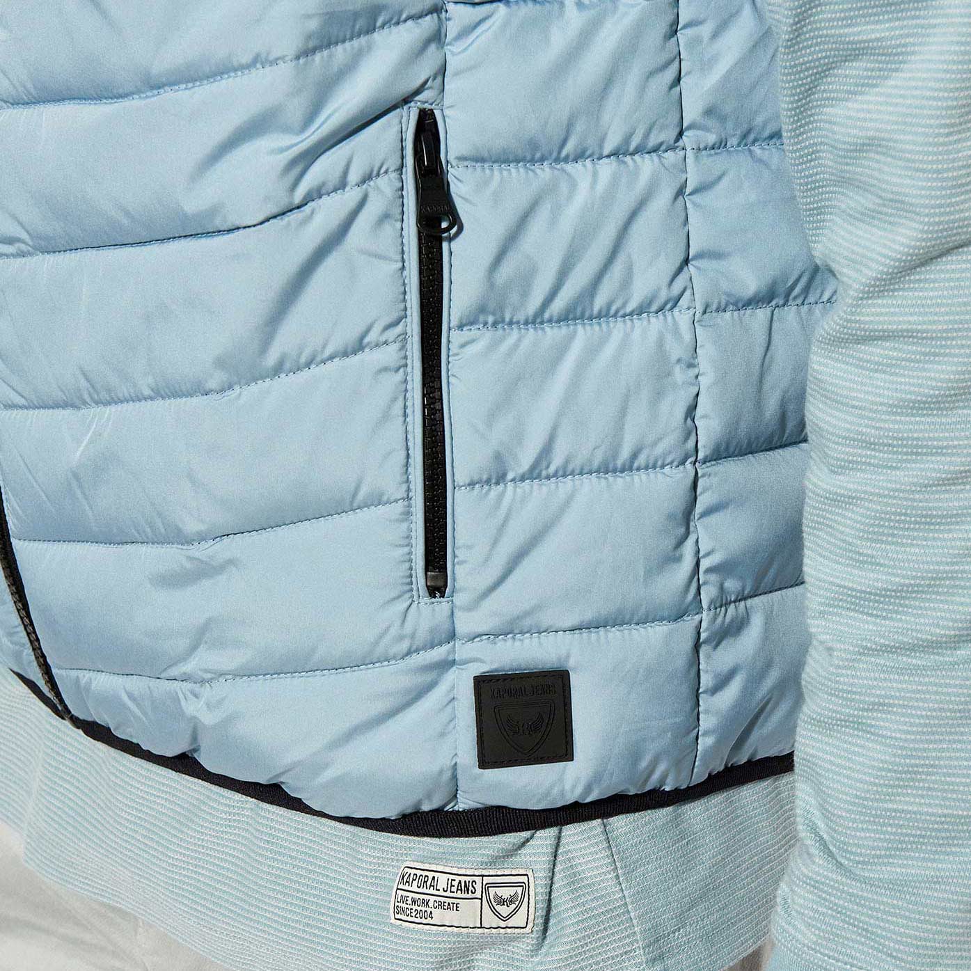 VASCO  Doudoune sans manches bleu clair Homme en 100% polyester recyclé