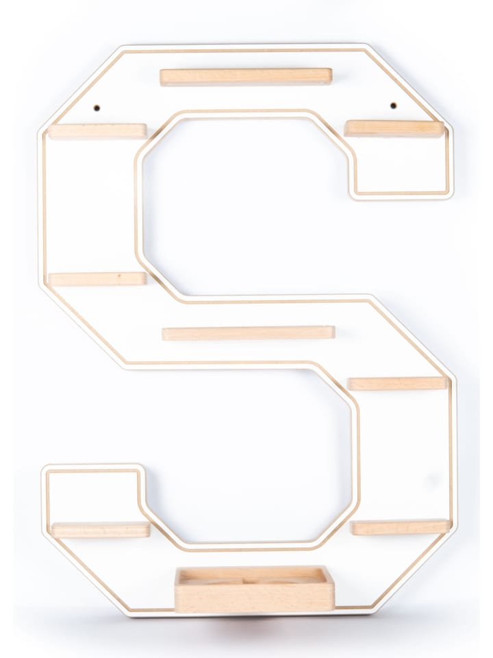 BOARTI Holz Regal Buchstabe S für Toniebox Tonies Figuren in Weiß günstig kaufen onesize