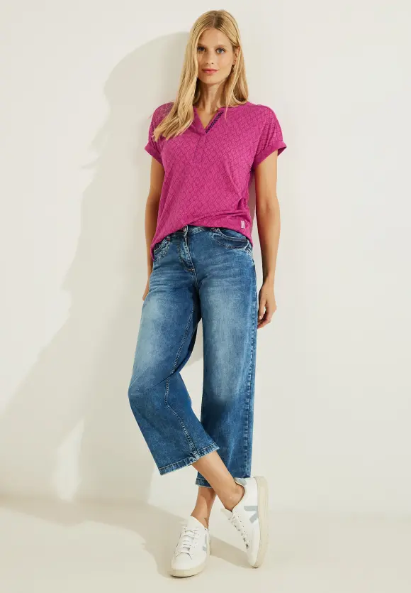 CECIL T-Shirt in Ausbrenner-Optik