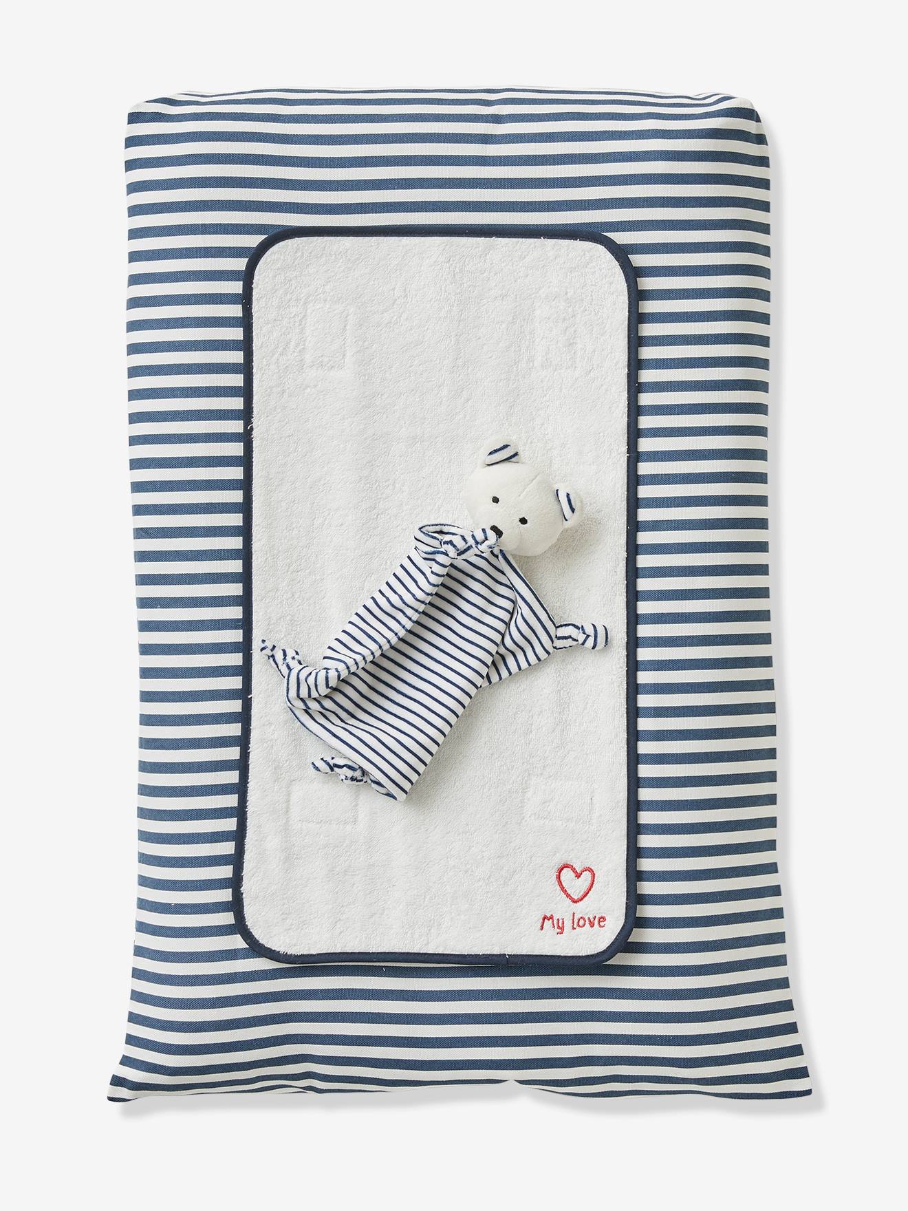 Vertbaudet Baby Wickelauflage MATROSENSTREIFEN - weiß/blau