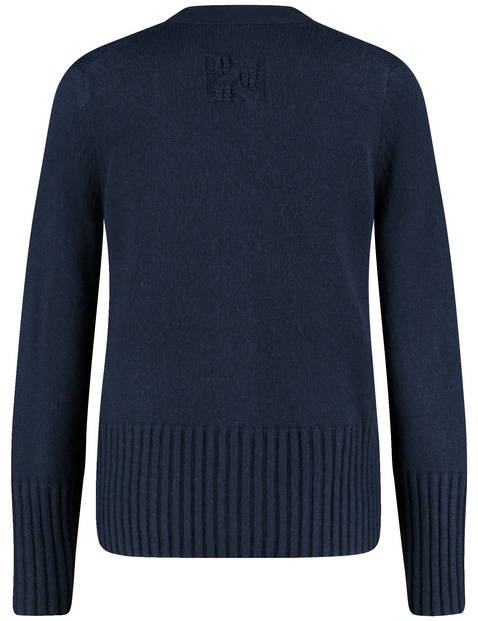 Strickjacke mit Wollanteil