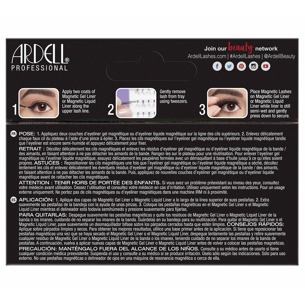 Ardell Faux Cils Magnétiques Touffes Individuals Medium Faux-Cils en Touffes Magnétiques avec aimants invisibles