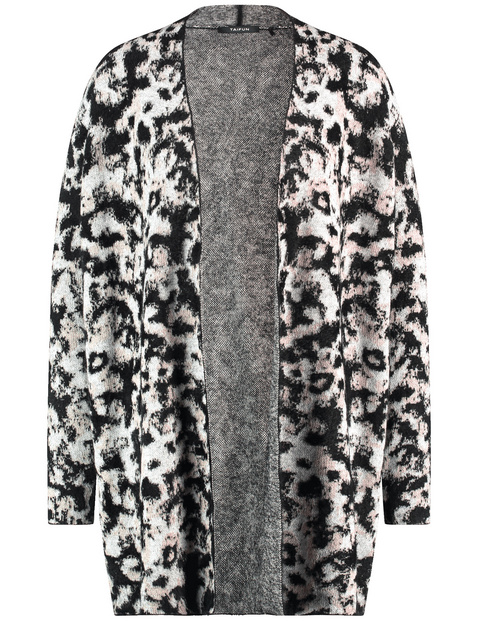 Long-Cardigan mit Jacquardmuster