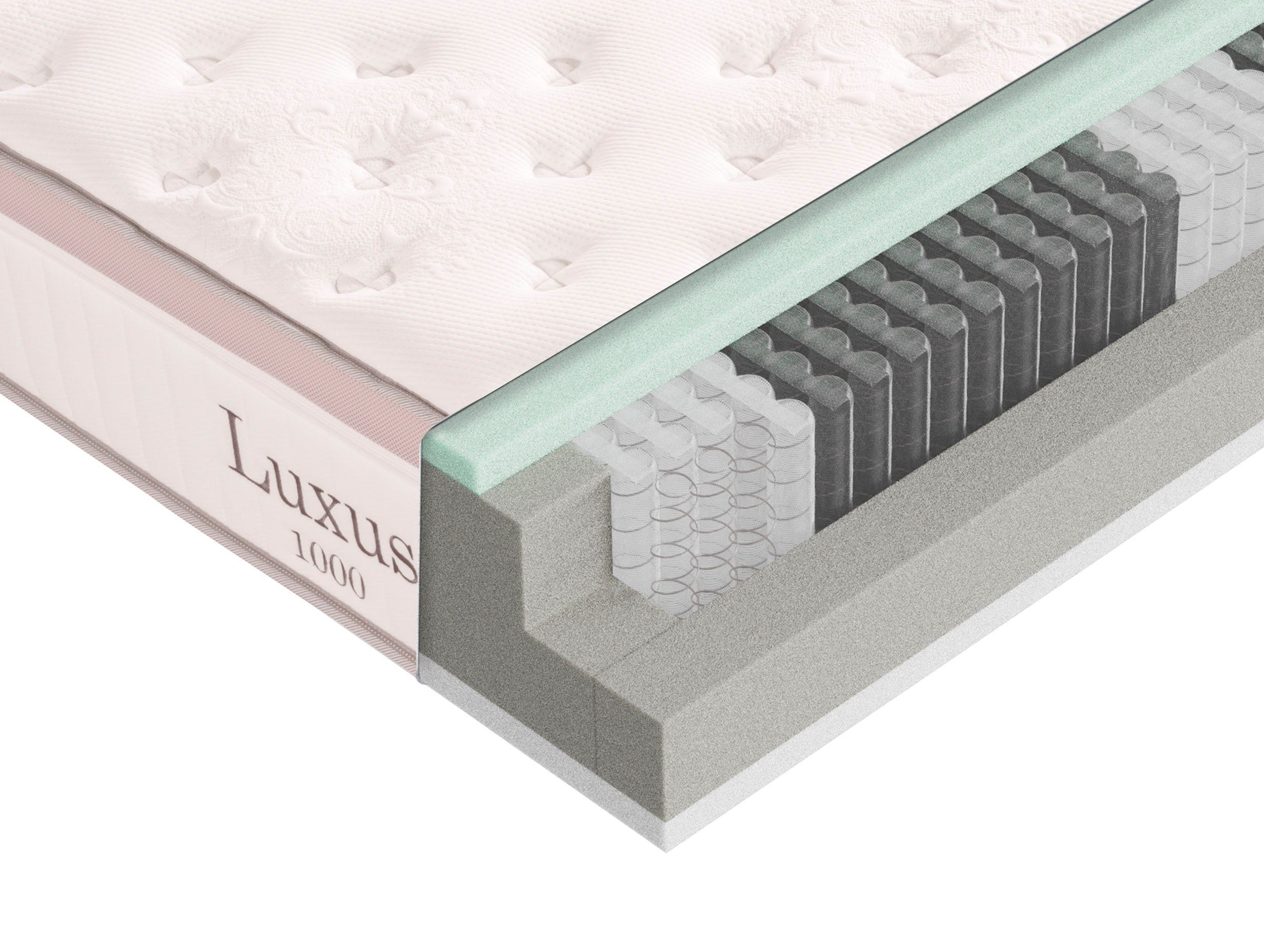 Taschenfederkernmatratze Luxus TF 1000, ADA premium, 31 cm hoch, Matratze mit zusätzlich verstepptem Topper, diverse Größen erhältlich