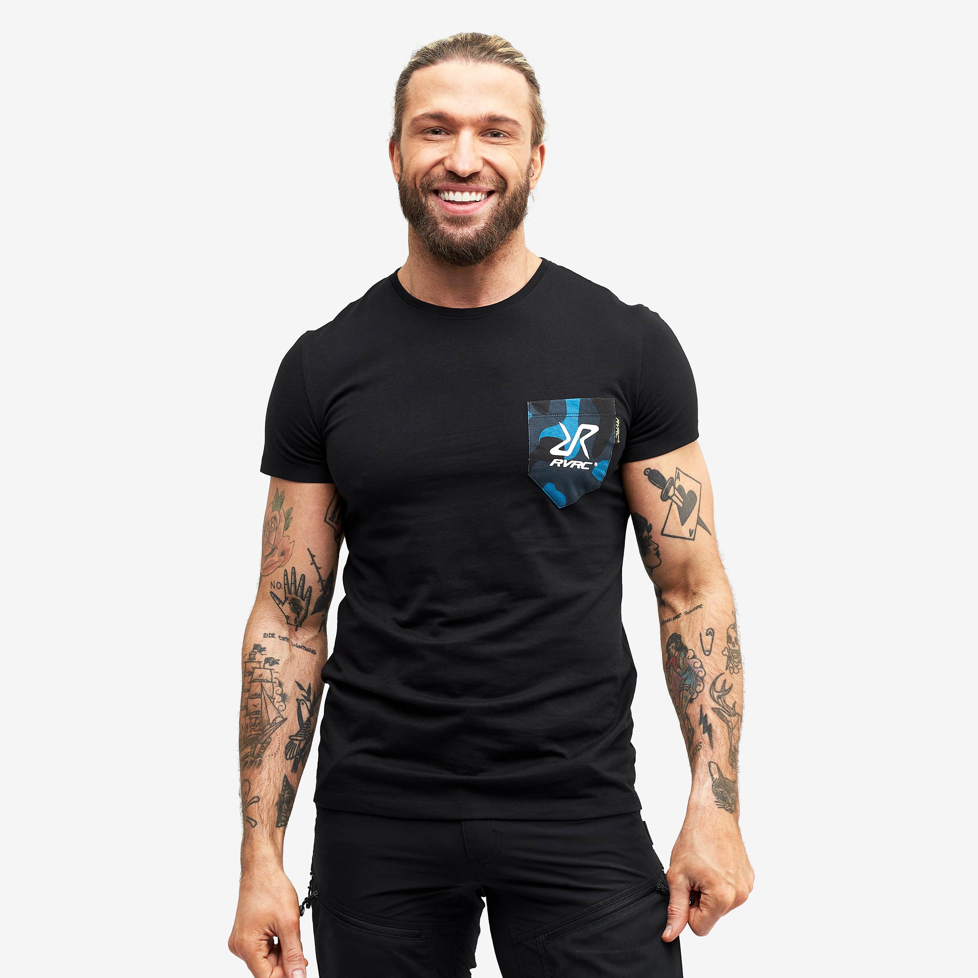 Fat Logo Tee 2.0 Homme Black/Blue Camo