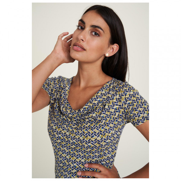 Tranquillo - Women's Gathered Neck Jersey-Shirt S/S