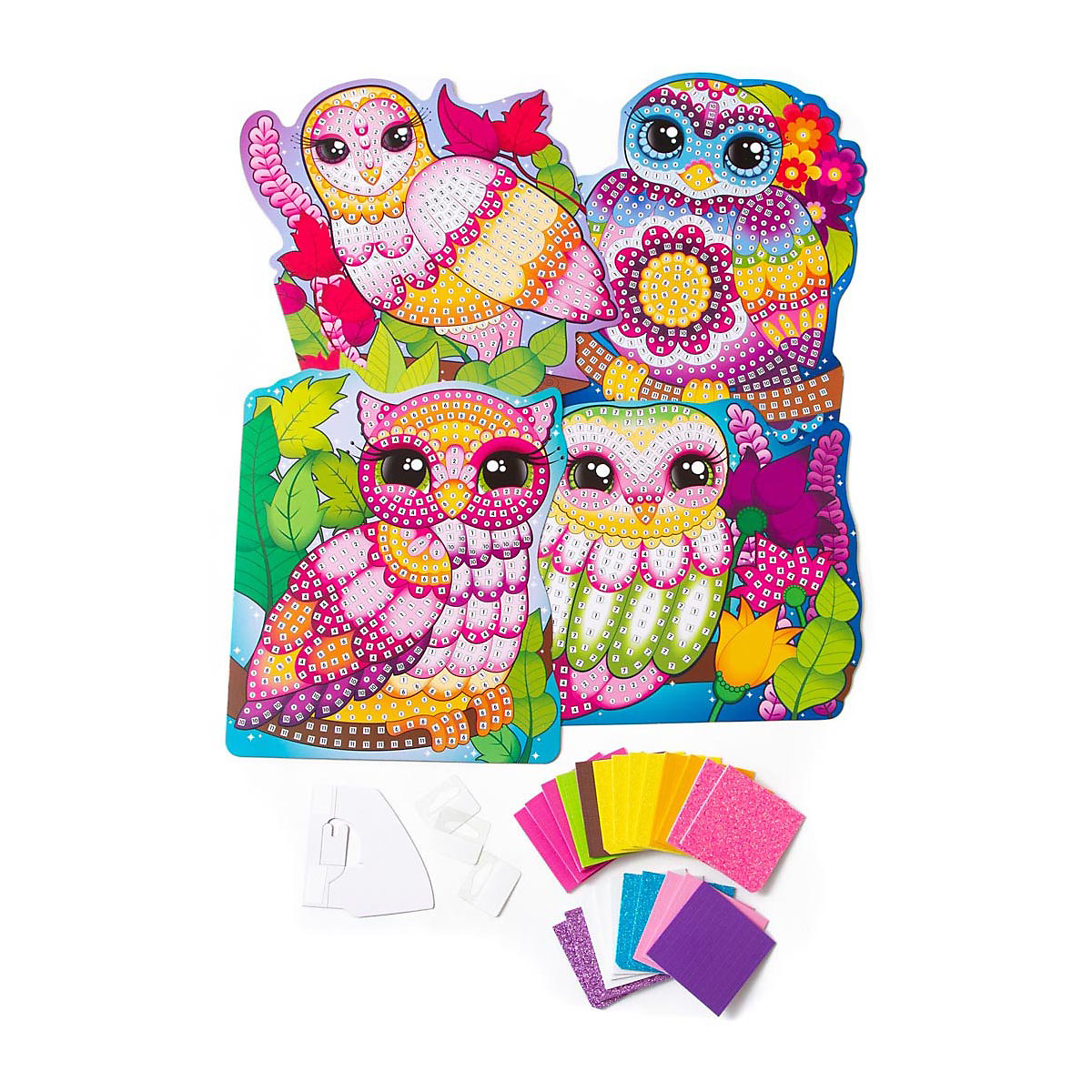Sticky Mosaics Funkelnde Bilder Eulen
