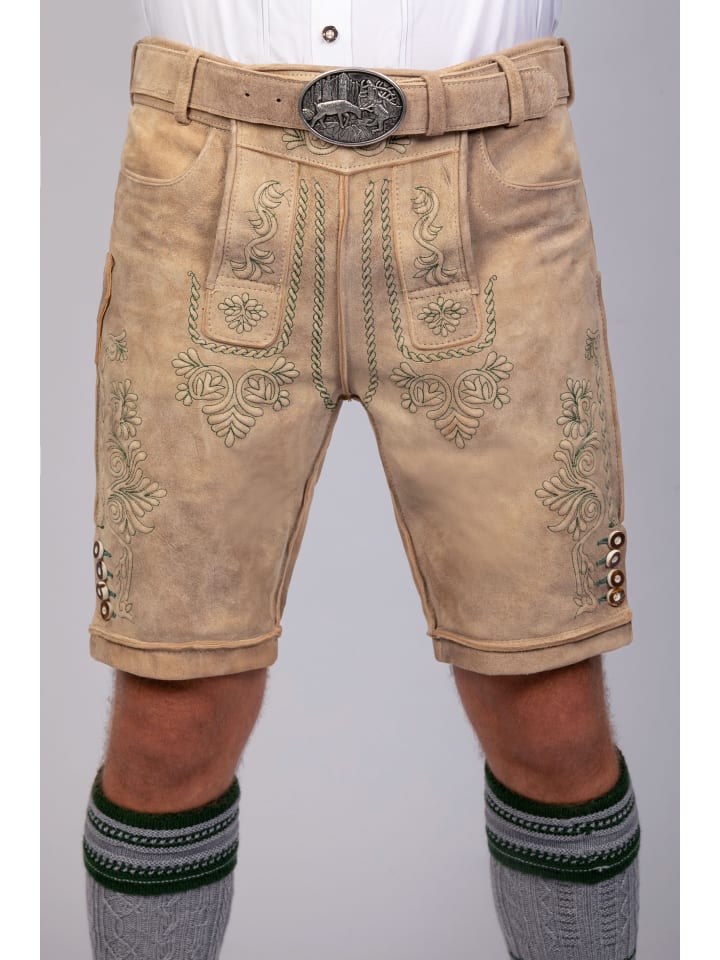 Edelnice Kurze Wildbock Lederhose Adam in natur günstig kaufen