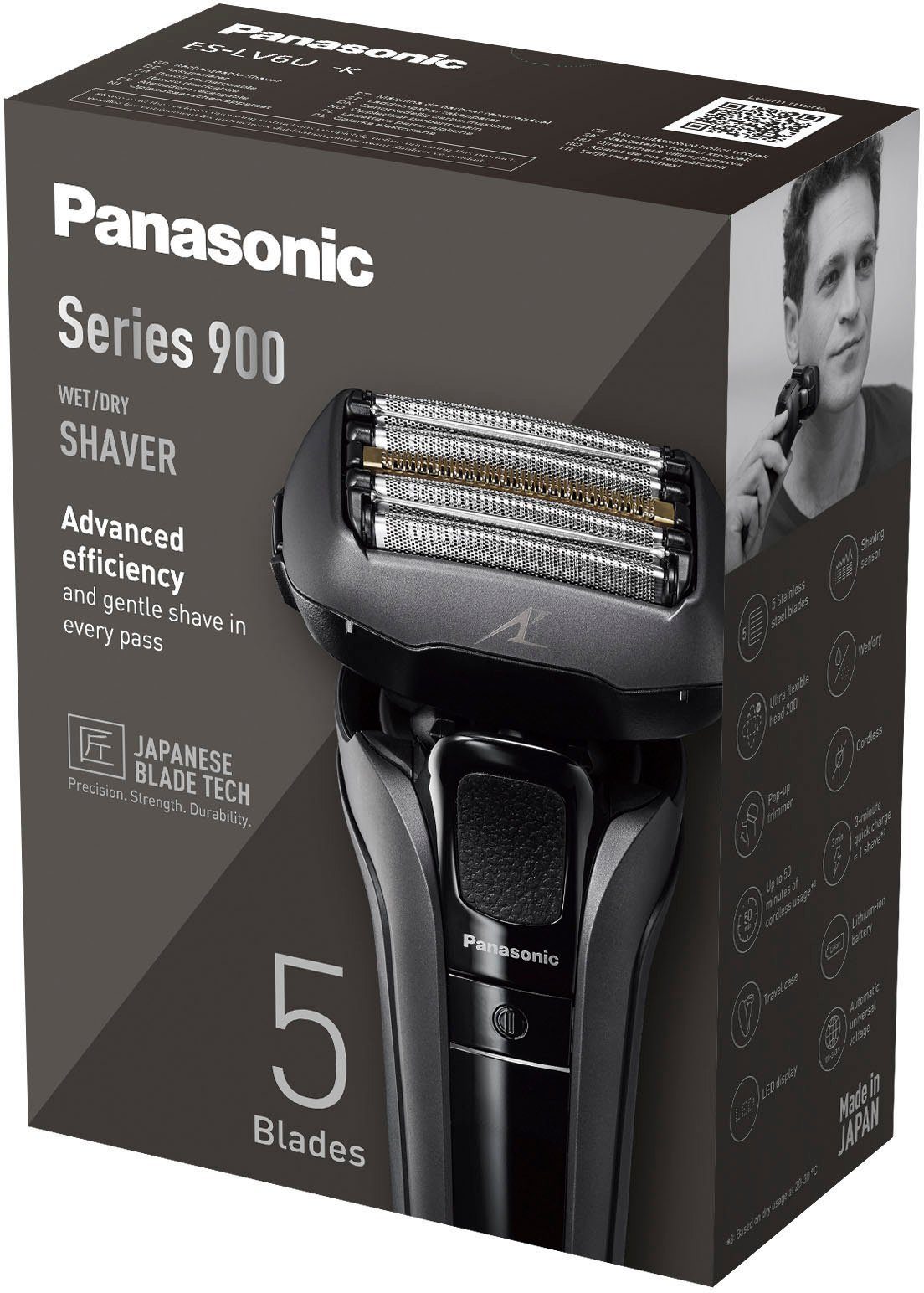 Panasonic Elektrorasierer Series 900 Premium Rasierer ES-LV6U, Langhaartrimmer