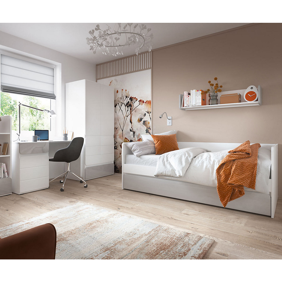 Jugendzimmer-Set Albi komplett 4-teilig grifflos