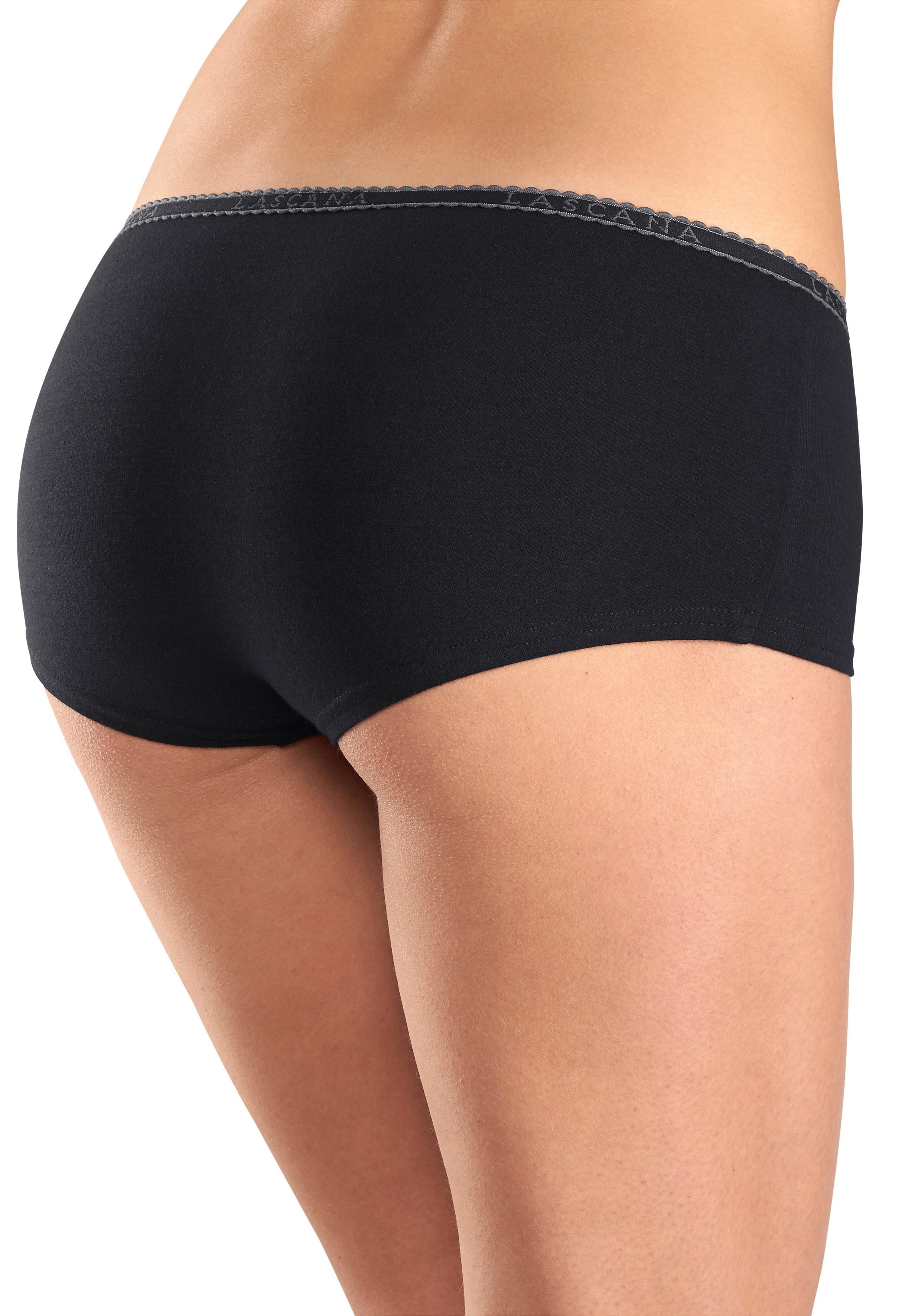 LASCANA Panty (Packung, 4-St) aus elastischer Baumwoll-Qualität
