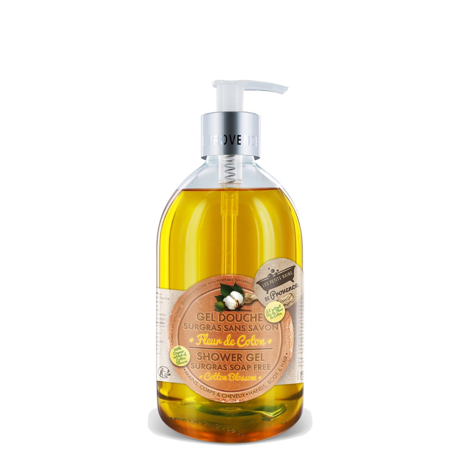 Les Petits Bains de Provence Gel Douche Surgras Sans Savon Parfum Fleur de Coton