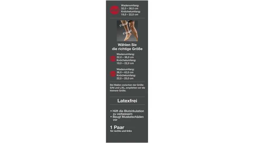 Hansaplast Sport Compression Calf Sleeves Größe S/M