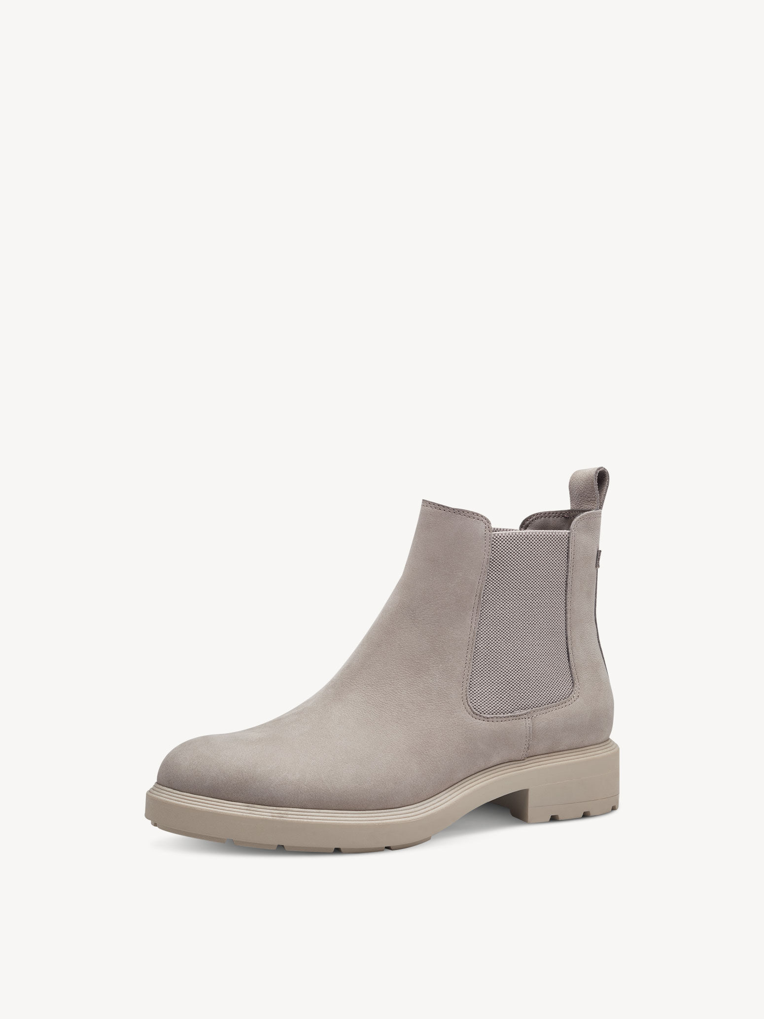 Bottine Chelsea en cuir - beige