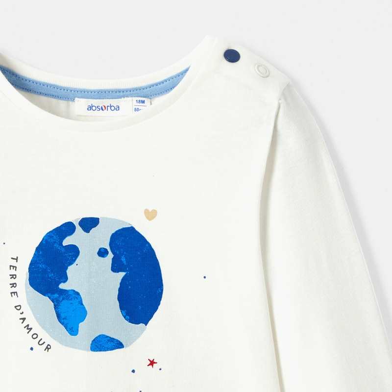 T-shirt à motif planète bleue bébé garçon Absorba