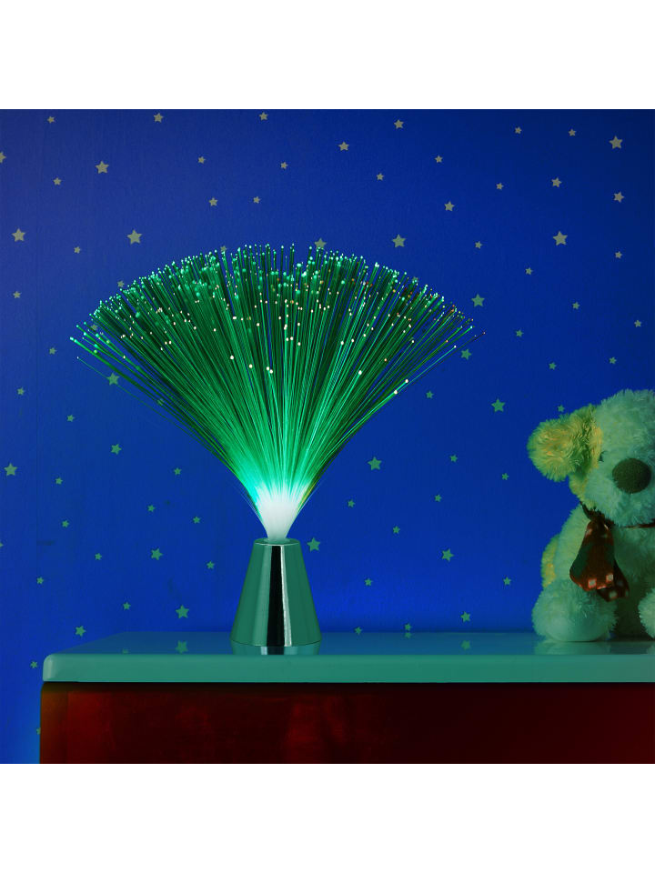 relaxdays 2 x Glasfaserlampe Farbwechsel in Silber günstig kaufen onesize