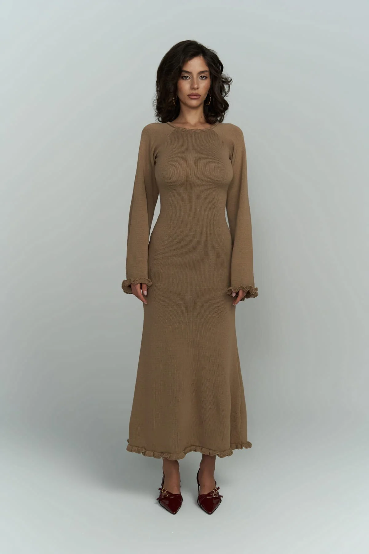 BOHEMAİ  Rückenfreies Strickkleid „Angela“ aus Nerz