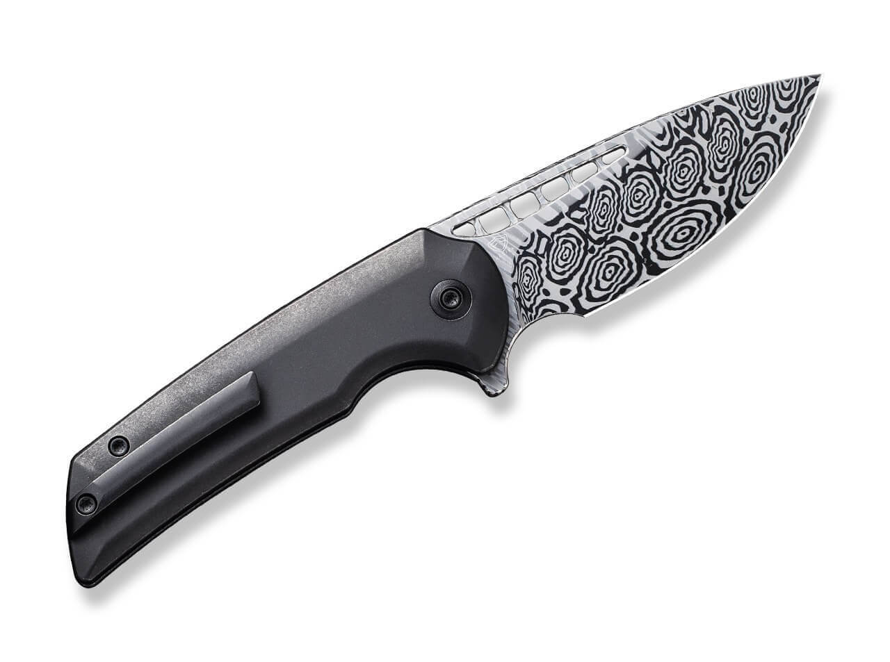Mini Malice Titanium Black Damascus