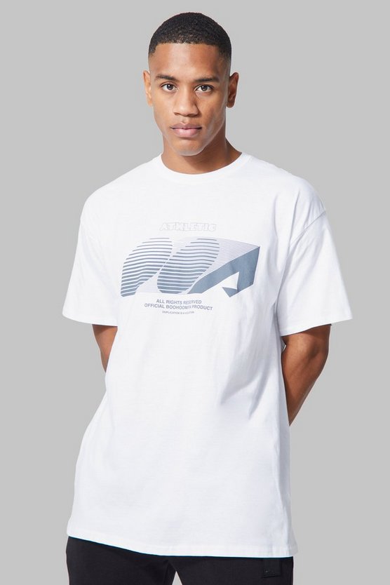 Oversize T-Shirt mit Man Active Running Print