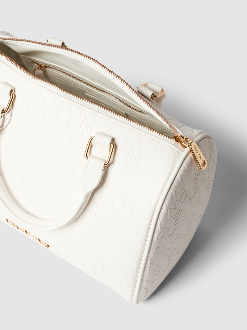 Bowling Bag mit Allover-Muster Modell 'RELAX' in weiß