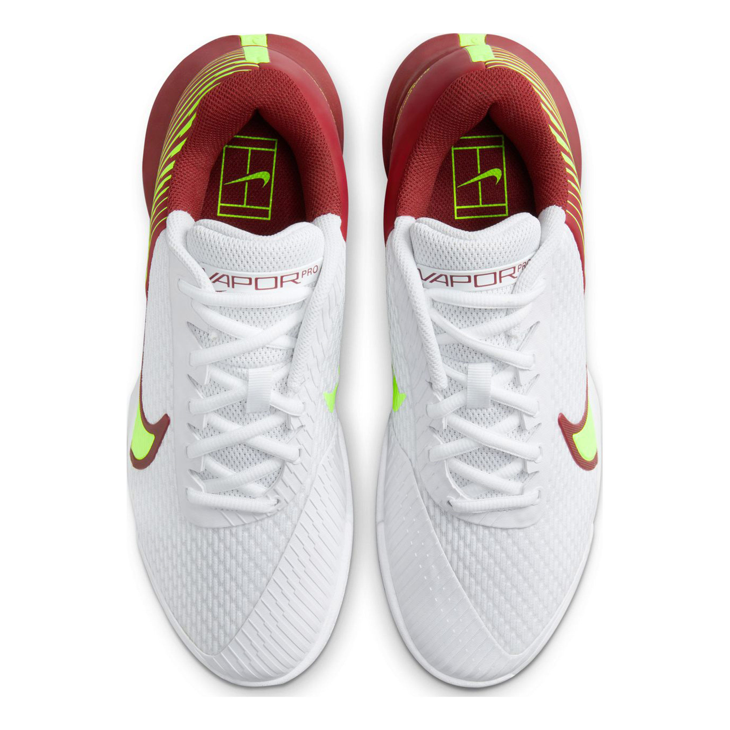 Zoom Vapor Pro 2 Allcourtschuh Herren - Weiß, Dunkelrot