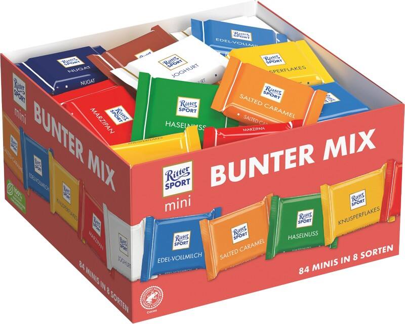RITTER SPORT Mini Mix Haselnuss Schokolade 84 Stück à 16 g