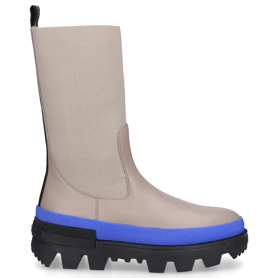 Moncler - Stiefeletten CHELSEA HIGH Kalbsleder - grau