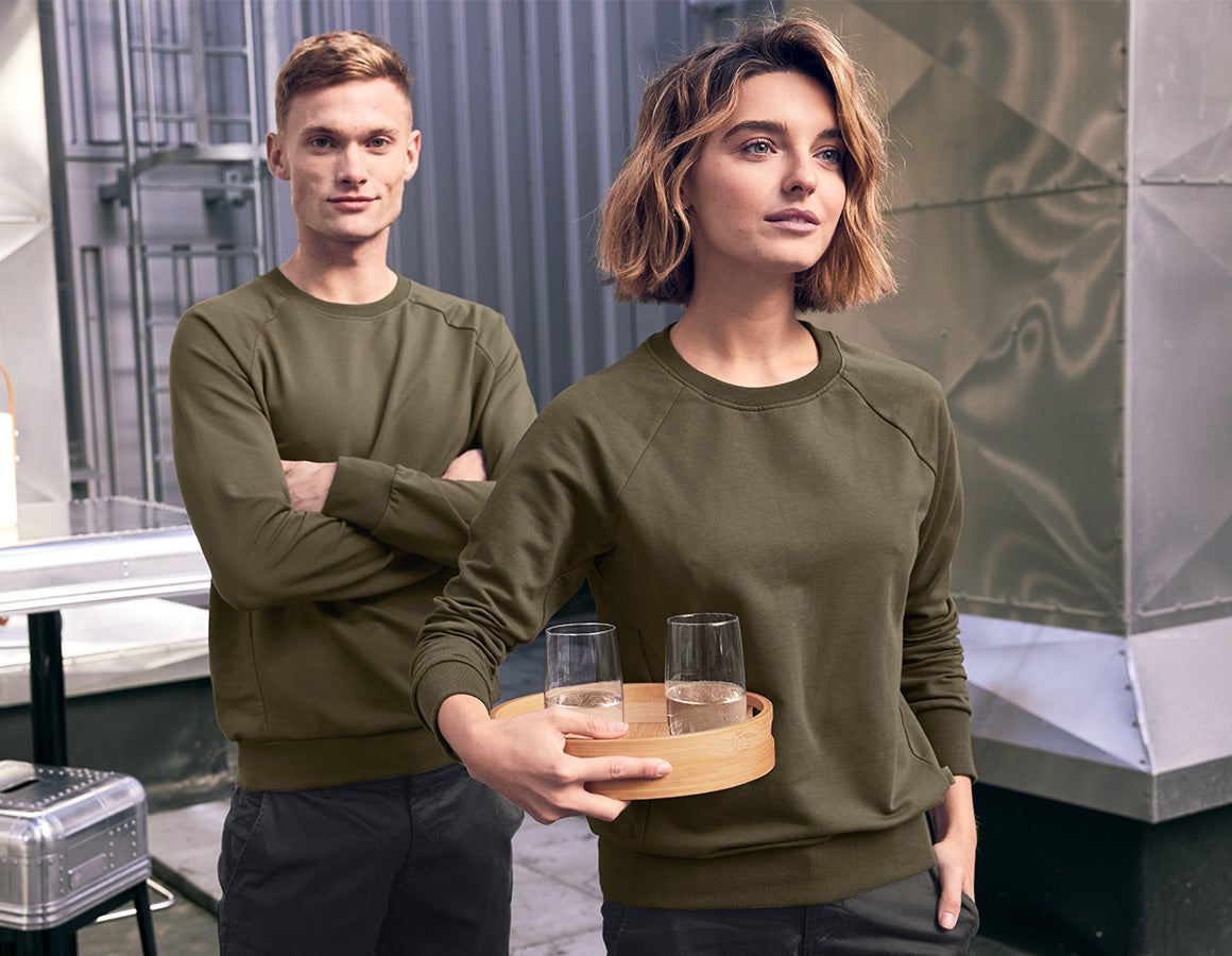 e.s. Sweatshirt cotton stretch, Damen