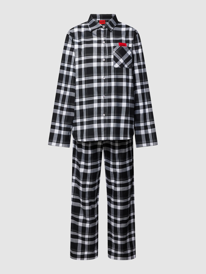 Pyjama mit Tartan-Karo in dunkelgrau