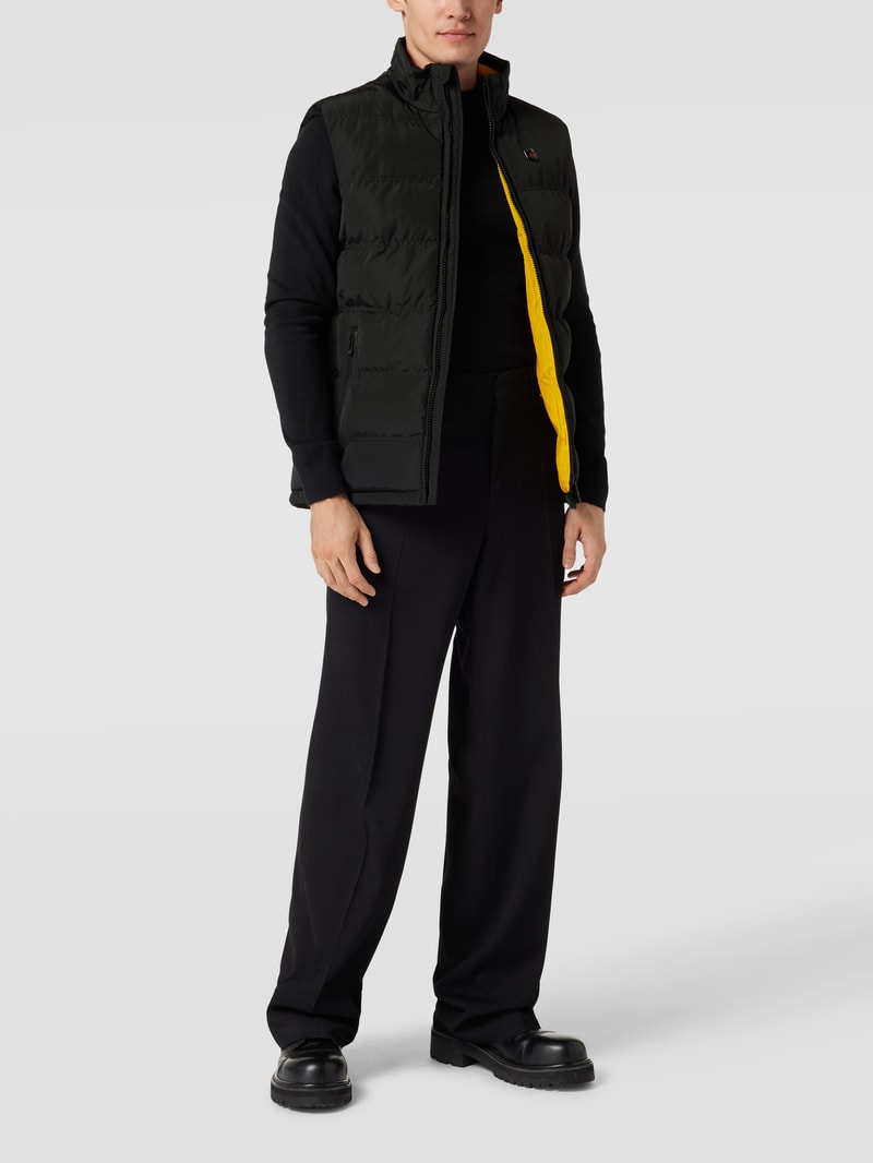 Steppweste mit Label-Applikation Modell 'SNOWDOME VEST' in schwarz