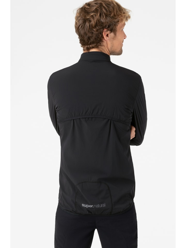 super.natural Merino Fahrradjacke M UNSTOPPABLE WINDBREAKER in schwarz günstig kaufen