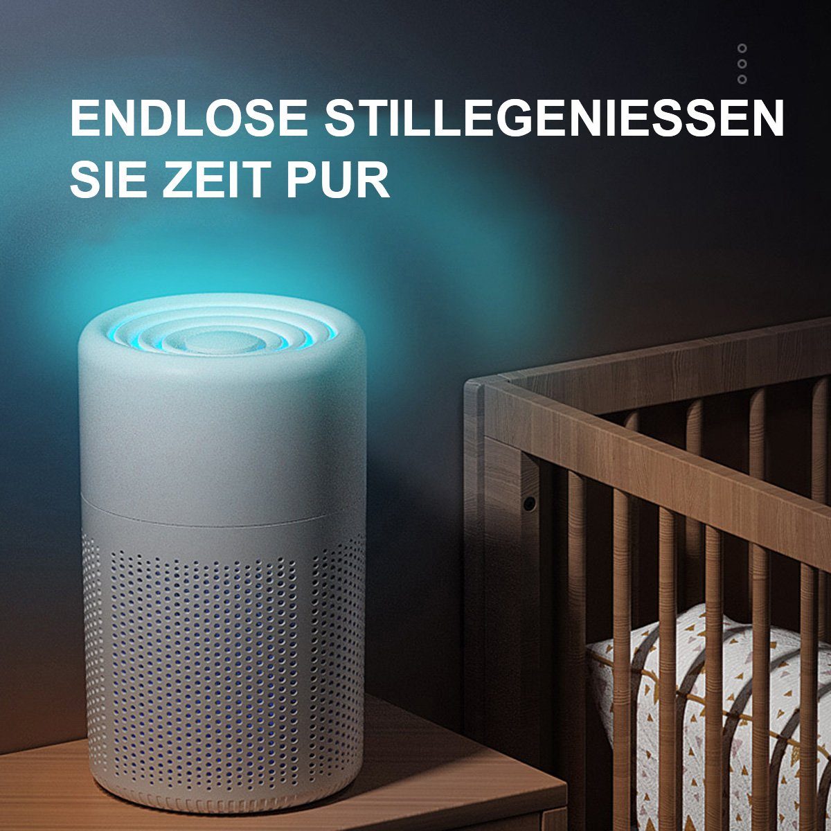 Yoyaxi Luftreiniger Home Purifier, Real Room Filter, Wildfire Smoke, Allergens, Pet Allergies, Dust, Auto Mode, Silent White
