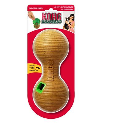 KONG Bamboo Feeder Dumbbell, hellbraun