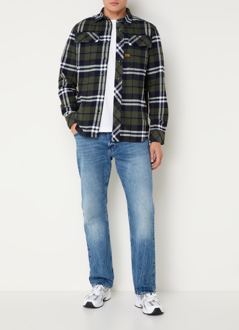 Jachetă-cămașă G-Star RAW, cu croială clasică în carouri și buzunare la piept.