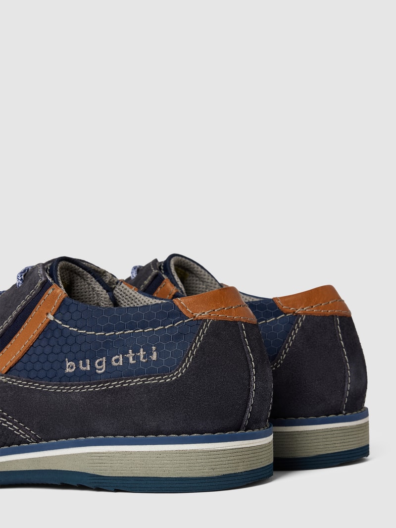 Halbschuhe mit Label-Details Modell 'Ciro' in dunkelblau
