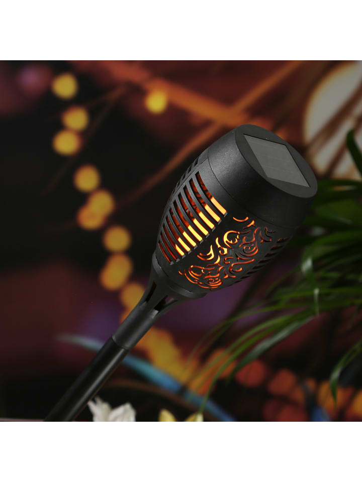 MARELIDA LED Solar Gartenfackel mit Flammeneffekt H: 40cm in schwarz günstig kaufen onesize