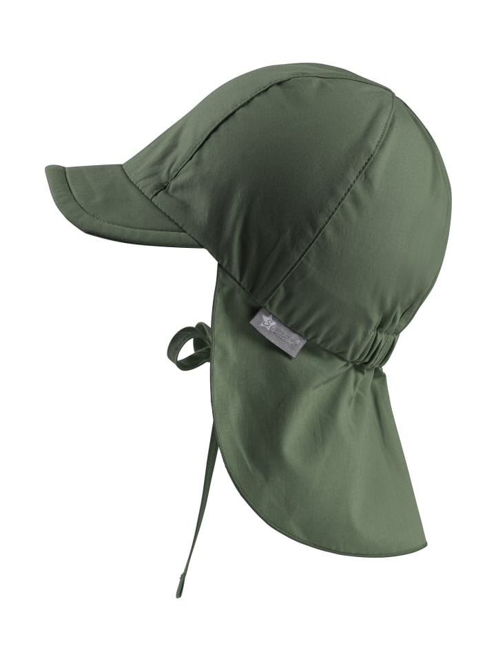 Sterntaler Schirmmütze mit Nackenschutz in dunkelgrün günstig kaufen