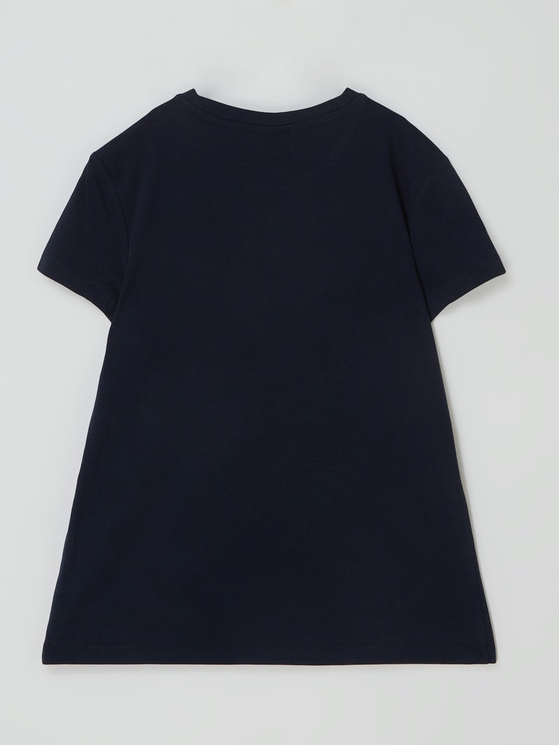 T-Shirt mit Print in marineblau